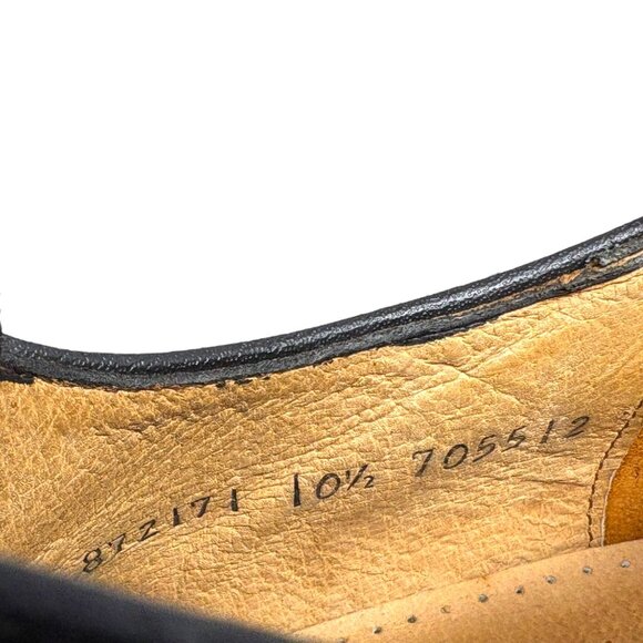 Bert Pulitzer Collectors Edn Black Leather Monk strap Cap-Toe Dress Shoes - Picture 5 of 10